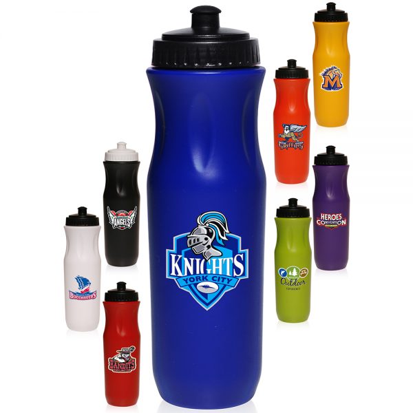APG142 26 oz Plastic Sports Bottles with Push top