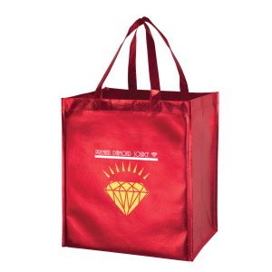 Metallic Gloss Designer Grocery Tote Bag