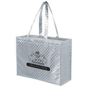 LP16613-Metallic Gloss Designer Tote Bag
