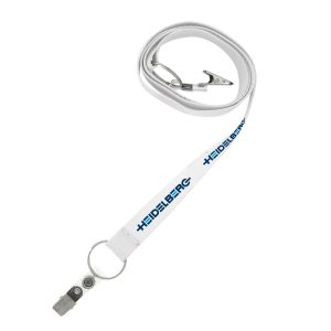 3/4’’ Recycled Screen Printed Dual Attachment Lanyard