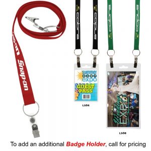3/4” Recycled Econo Dual Attachment Lanyard