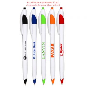 Derby Ballpoint Pens Assorted Colors ABP323AST