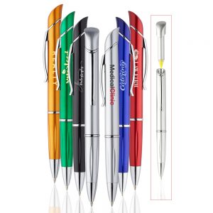 Allende Twist Plastic Pens with Highlighter ABP931