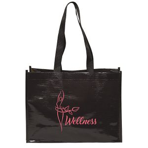 TO6559 5th Ave Laminated Woven Tote Bag