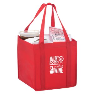 CUBE-Screen Print The Cube - Carry Out Tote Bag With Poly Board Insert