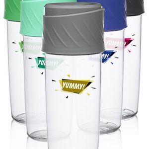 Custom Wholesale BPA Free Tumbler Tritan PP Plastic water bottle fitness  gym bottle Protein Shaker Cup